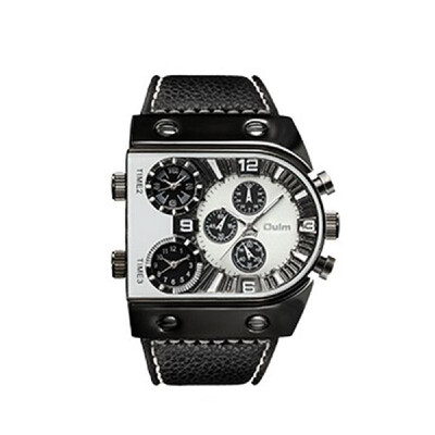 OULM Men Three Time Zones Leather Band Quartz Watch Cool Big Dial Analog Wrist Watches
OULM Men Three Time Zones Leather Band Quartz Watch Cool Big Dial Analog Wrist Watches