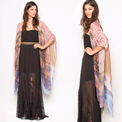 New Women Chiffon Loose Cardigan Gradient Front Floral Print 34 Sleeves Beach Thin Casual Outerwear Pink
New Women Chiffon Loose Cardigan Gradient Front Floral Print 34 Sleeves Beach Thin Casual Outerwear Pink
