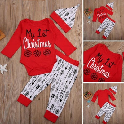 Christmas 3PCS Set Newborn Baby Girl Boy Bodysuit Romper Pants Outfits Clothes
Christmas 3PCS Set Newborn Baby Girl Boy Bodysuit Romper Pants Outfits Clothes