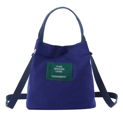 Mini Shoulder Handbags Canvas Women Crossbody Satchel Bucket Bags Clutch Women Bags