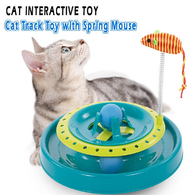 Cat Track Toy with Spring Mouse Interactive Moving Ball Plate Crazy Ball Disk Toys for Kitten Cats
Cat Track Toy with Spring Mouse Interactive Moving Ball Plate Crazy Ball Disk Toys for Kitten Cats