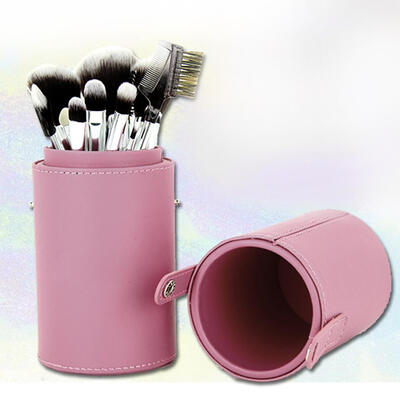 Travel Leather Cosmetic Brush Pen Holder Storage Makeup Empty Holder