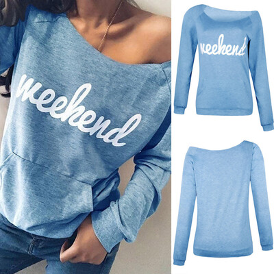 Starmoon Womens Letter Printed Strapless Sweatshirt Pocket Long Sleeve Pullover Blouse 
Starmoon Womens Letter Printed Strapless Sweatshirt Pocket Long Sleeve Pullover Blouse