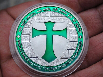 SILVER PLATED GREEN Templar Coins MEDAL EU UK FRANCE
SILVER PLATED GREEN Templar Coins MEDAL EU UK FRANCE