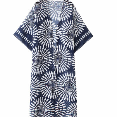 Women Summer Vintage Cardigan Geometry Print Kimono Beach Cover Up Bikini Outwear Dark Blue
Women Summer Vintage Cardigan Geometry Print Kimono Beach Cover Up Bikini Outwear Dark Blue