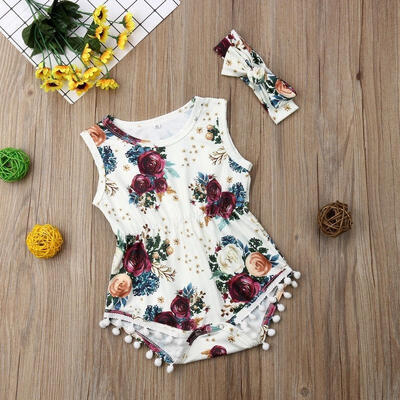Little Baby Girl Romper Sleeveless Rose Print with Balls Tassel Headband Suit 2pcs Bodysuit Jumpsuit Playsuit Outfits
Little Baby Girl Romper Sleeveless Rose Print with Balls Tassel Headband Suit 2pcs Bodysuit Jumpsuit Playsuit Outfits