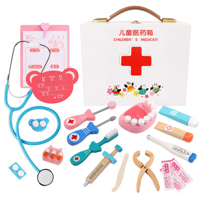 Wooden Doctor Kit Kids Realistic Pretend Play Doctor Toy Set Medical Kit 18Pcs Dentist Kit
Wooden Doctor Kit Kids Realistic Pretend Play Doctor Toy Set Medical Kit 18Pcs Dentist Kit