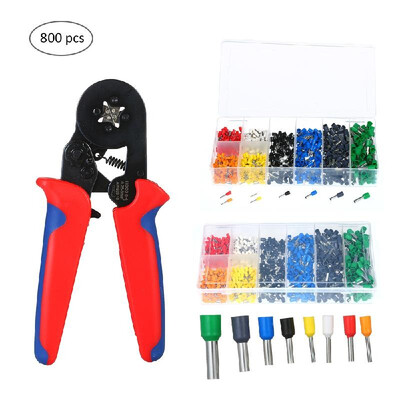 WXC8 6-4 Crimper Plier Set 025-6mm² Self-Adjustable Ratchet Wire Crimping Tool with 800Pcs 23-10AWG Wire Terminal Crimp Connector
WXC8 6-4 Crimper Plier Set 025-6mm² Self-Adjustable Ratchet Wire Crimping Tool with 800Pcs 23-10AWG Wire Terminal Crimp Connector