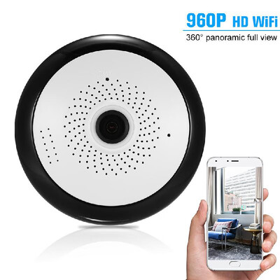 Wireless 960P HD Mini Panoramic Fish Eye 360 Degree WIFI Camera 13 Megapixels IP Cloud Camera 3pcs IR Lamps Night Vision IR-CUT C
Wireless 960P HD Mini Panoramic Fish Eye 360 Degree WIFI Camera 13 Megapixels IP Cloud Camera 3pcs IR Lamps Night Vision IR-CUT C