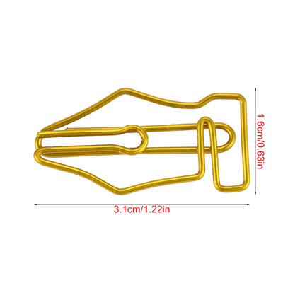 Greensen 12Pcs Pen Head Shape Paper Clips for Bookmark Marking Document Organization Stationery Gold
Greensen 12Pcs Pen Head Shape Paper Clips for Bookmark Marking Document Organization Stationery Gold
