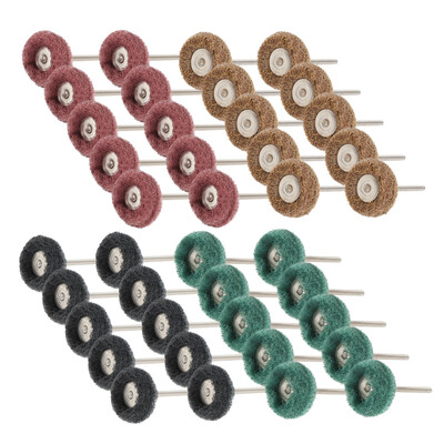 40pcs Mini Grinding Brush Nylon Fiber Polishing Wheel