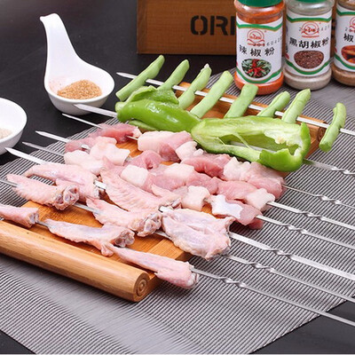 10pcs 38cm Stainless Steel Skewers Flat Meat BBQ Skewers Outdoor BBQ Barbecue Skewer Roasting Fork
10pcs 38cm Stainless Steel Skewers Flat Meat BBQ Skewers Outdoor BBQ Barbecue Skewer Roasting Fork