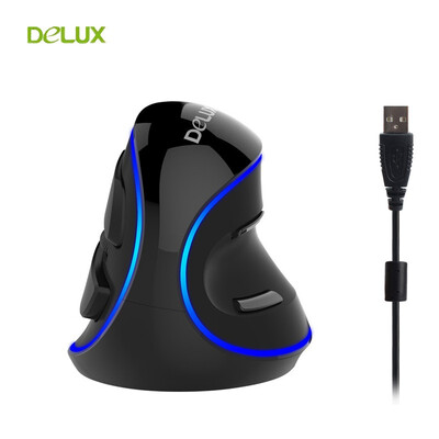 Delux M618 Plus LED Ergonomic Wired Vertical Mouse 6 Button Mice 1600 DPI Computer Mice USB Optical Mause for PC Laptop Office
Delux M618 Plus LED Ergonomic Wired Vertical Mouse 6 Button Mice 1600 DPI Computer Mice USB Optical Mause for PC Laptop Office
