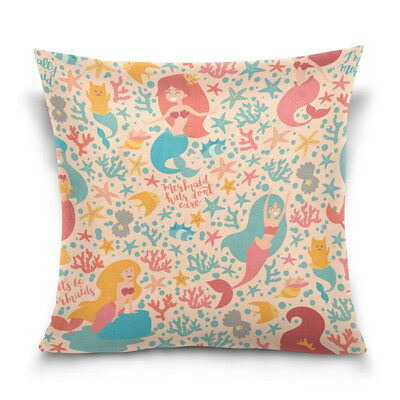 ALAZA Throw Pillow Cover 16 X 16 inch Christmas Gift Cushion Cover with Mermaids Girls Printed Pillowcase
ALAZA Throw Pillow Cover 16 X 16 inch Christmas Gift Cushion Cover with Mermaids Girls Printed Pillowcase