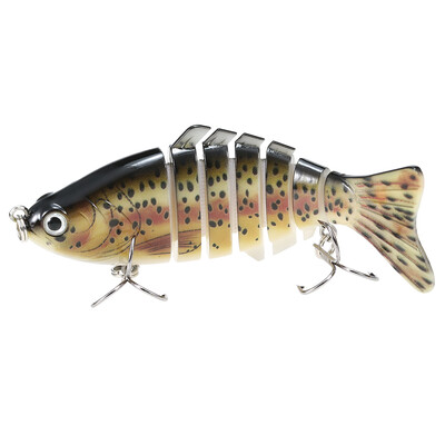 Multi Jointed Fishing Lure Lifelike 7 Segments Hard Crankbait Fishing Lure Swimbait Fish Hook Fishing Tackle