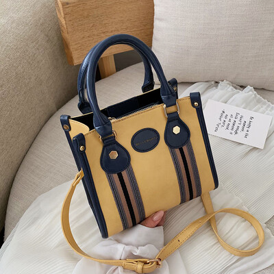 2019 New Contrast Stripe Tote Womens Bag Handbag Simple High Capacity Commuter Single Shoulder Leaning Bag
2019 New Contrast Stripe Tote Womens Bag Handbag Simple High Capacity Commuter Single Shoulder Leaning Bag