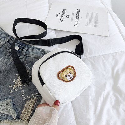 Fashion simple wild Messenger bag 2019 new cute bear canvas bag casual cartoon girl shoulder bag
Fashion simple wild Messenger bag 2019 new cute bear canvas bag casual cartoon girl shoulder bag