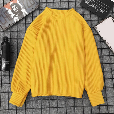 Sweatshirts Women Winter Autumn Knit Solid O Neck Long Sleeve Velvet Warm Korean Loose Female Casual Coat 2019
Sweatshirts Women Winter Autumn Knit Solid O Neck Long Sleeve Velvet Warm Korean Loose Female Casual Coat 2019