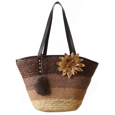 Knitted Straw bag Summer flower Bohemian fashion womens handbags color stripes shoulder bags beach bag big tote bags
Knitted Straw bag Summer flower Bohemian fashion womens handbags color stripes shoulder bags beach bag big tote bags