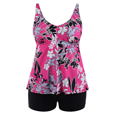 Floral Padded High Waisted Plus Size Tankini Set
Floral Padded High Waisted Plus Size Tankini Set