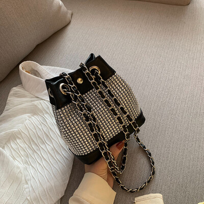 Tailored Fashion Women Sequins Handle Bag Bucket Leather Bag Diamonds Chain Shoulder Bags
Tailored Fashion Women Sequins Handle Bag Bucket Leather Bag Diamonds Chain Shoulder Bags