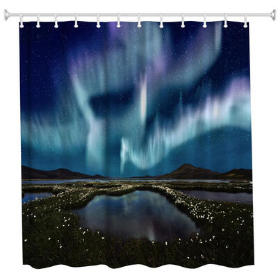 Aurora Polyester Shower Curtain Bathroom Curtain High Definition 3D Printing Water-Proof
Aurora Polyester Shower Curtain Bathroom Curtain High Definition 3D Printing Water-Proof