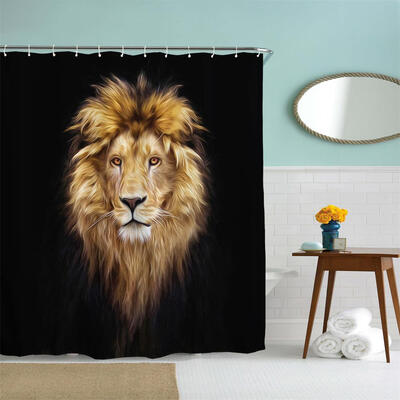 Golden Lion King Polyester Shower Curtain Bathroom Curtain High Definition 3D Printing Water-Proof
Golden Lion King Polyester Shower Curtain Bathroom Curtain High Definition 3D Printing Water-Proof