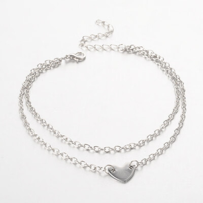 Heart Stainless Steel Multi-strand Anklets with Iron Chains&Zinc Alloy Lobster Claw Clasps Platinum 230mm
Heart Stainless Steel Multi-strand Anklets with Iron Chains&Zinc Alloy Lobster Claw Clasps Platinum 230mm