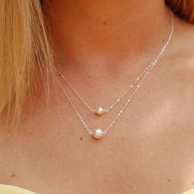 Single double pearl necklace short summer clavicle chain simple female fashion wild pendant wholesale
Single double pearl necklace short summer clavicle chain simple female fashion wild pendant wholesale