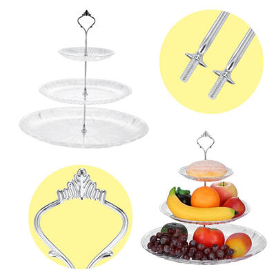 Greensen 3-Tier Acrylic Cake Tray Fruits Nuts Display Round Decorative Party Desserts Holder
Greensen 3-Tier Acrylic Cake Tray Fruits Nuts Display Round Decorative Party Desserts Holder