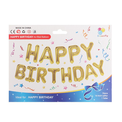 FUNNYBUNNY 16 inch Happy Birthday Banner Balloons Foil Letters Mylar Balloons for Birthday Party Decoration
FUNNYBUNNY 16 inch Happy Birthday Banner Balloons Foil Letters Mylar Balloons for Birthday Party Decoration