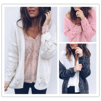 Women Long Sleeve Crochet Kimono Hollow Knit Coat Knitwear Casual Sweater Outwear Cardigan Hot
Women Long Sleeve Crochet Kimono Hollow Knit Coat Knitwear Casual Sweater Outwear Cardigan Hot