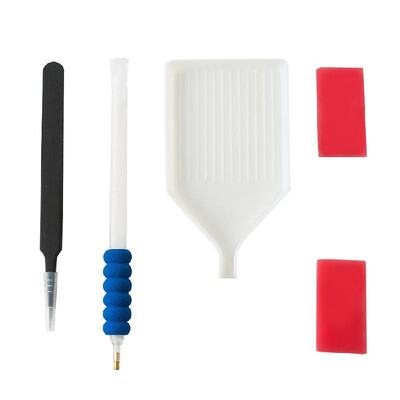 5PcsSet Handmade Diamond Painting Tool Set DIY Accessories Tweezers Tray Pen Clay Tools Kit
5PcsSet Handmade Diamond Painting Tool Set DIY Accessories Tweezers Tray Pen Clay Tools Kit