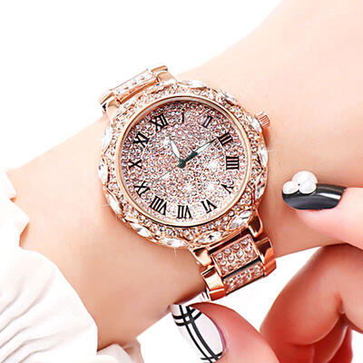 Women Luxury Diamond Watches Roman Number Stainless Steel Quartz Wristwatch Female Ladies Elegant Watch Rose Gold Reloj Mujer
Women Luxury Diamond Watches Roman Number Stainless Steel Quartz Wristwatch Female Ladies Elegant Watch Rose Gold Reloj Mujer