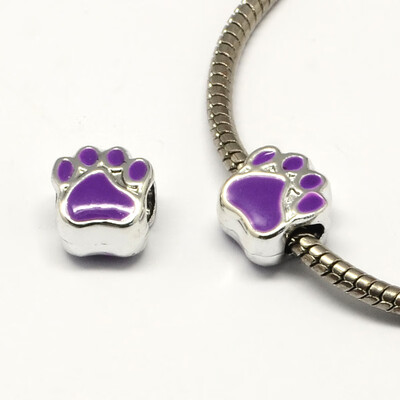 Alloy Enamel European Beads Foot Large Hole Beads Platinum DarkViolet 11x11x8mm Hole 45mm
Alloy Enamel European Beads Foot Large Hole Beads Platinum DarkViolet 11x11x8mm Hole 45mm