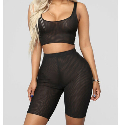 Sexy Women 2 piece Playsuit Bodysuit Romper Set Sleeveless Crop Top Tank Shorts
Sexy Women 2 piece Playsuit Bodysuit Romper Set Sleeveless Crop Top Tank Shorts