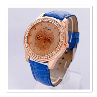 Fashion trend diamond leather belt watch female Korean version of the owl dial ladies fashion watch quartz female watch
Fashion trend diamond leather belt watch female Korean version of the owl dial ladies fashion watch quartz female watch