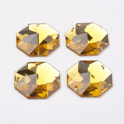 Sew on Rhinestone Taiwan Acrylic Rhinestone Two Holes Garments Accessories Faceted Octagon Yellow 30x28x7mm Hole 1mm
Sew on Rhinestone Taiwan Acrylic Rhinestone Two Holes Garments Accessories Faceted Octagon Yellow 30x28x7mm Hole 1mm