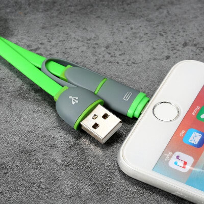 USB Charging Cable 2 in 1 Charging Cable Micro USB Lightning Ports Mobile Phone Charger for iPhone Android Black
USB Charging Cable 2 in 1 Charging Cable Micro USB Lightning Ports Mobile Phone Charger for iPhone Android Black