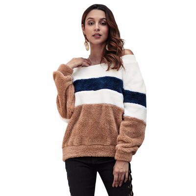 Fashion Women Off-the-shoulder Sweatshirt Women Autumn&Winter New Striped Sweater Long-sleeved Shirt
Fashion Women Off-the-shoulder Sweatshirt Women Autumn&Winter New Striped Sweater Long-sleeved Shirt