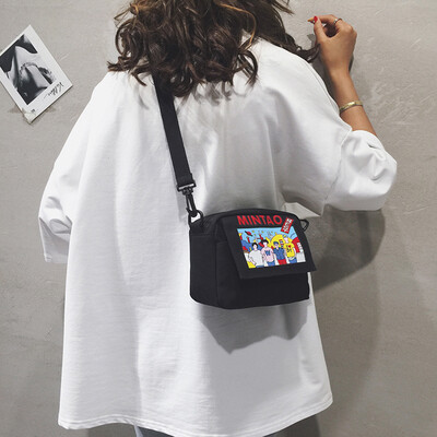 New small bag female 2019 new summer fashion girl small square bag Korean printing canvas shoulder Messenger bag
New small bag female 2019 new summer fashion girl small square bag Korean printing canvas shoulder Messenger bag
