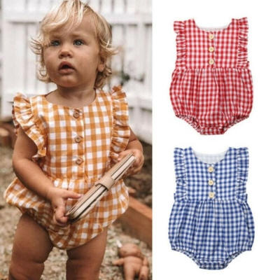 Infant Baby Girl Ruffle Plaid Romper Sleeveless Jumpsuit One Piece Outfits Sunsuit Summer Clothes
Infant Baby Girl Ruffle Plaid Romper Sleeveless Jumpsuit One Piece Outfits Sunsuit Summer Clothes