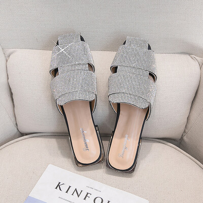 Slipper women 2019 summer new fashion bright diamond thick with Baotou half drag Joker Korean version of pierced ins drag
Slipper women 2019 summer new fashion bright diamond thick with Baotou half drag Joker Korean version of pierced ins drag