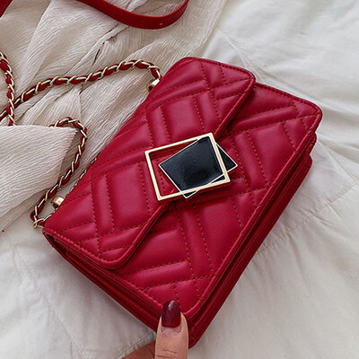 2019 new wave Korean style embroidered line diamond chain small square bag fashion Joker shoulder Messenger bag
2019 new wave Korean style embroidered line diamond chain small square bag fashion Joker shoulder Messenger bag