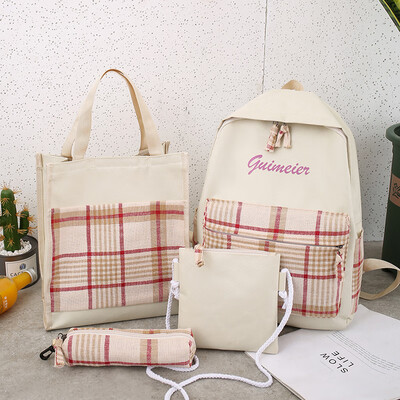 Female 2019 spring&summer new students Korean campus large canvas plaid backpack female schoolbag
Female 2019 spring&summer new students Korean campus large canvas plaid backpack female schoolbag