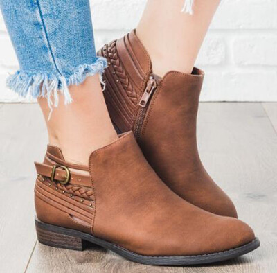 Rose Fashion Retro Womens Comfortable Low-Heele Zipper Non-Slip Roman Shoe Short Boot
Rose Fashion Retro Womens Comfortable Low-Heele Zipper Non-Slip Roman Shoe Short Boot