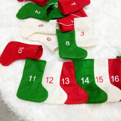 New Hot Non-Woven Calendars 24 Days Countdown Christmas Stockings Christmas Candy Gift Bag For Holiday Party Christmas Decorations
New Hot Non-Woven Calendars 24 Days Countdown Christmas Stockings Christmas Candy Gift Bag For Holiday Party Christmas Decorations