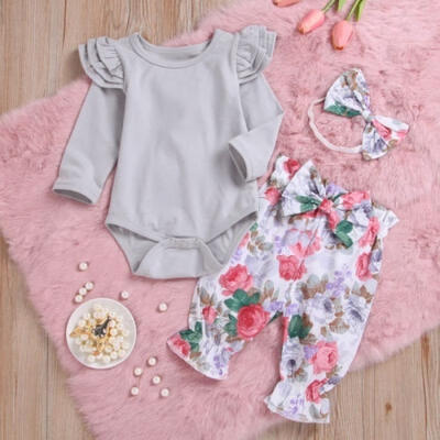 3PCS Set Newborn Baby Kids Girl Clothes Ruffle Long Sleeve Romper Shirt TopsFloral Pants Outfits Set
3PCS Set Newborn Baby Kids Girl Clothes Ruffle Long Sleeve Romper Shirt TopsFloral Pants Outfits Set