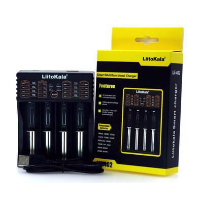 Liitokala Lii-402 USB 4 Slot Li-ion Ni-MHCd Battery Charger For 18650 26650 AA AAA
Liitokala Lii-402 USB 4 Slot Li-ion Ni-MHCd Battery Charger For 18650 26650 AA AAA
