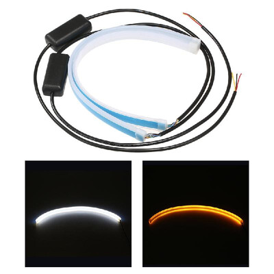 2Pcs 24" Headlight LED Strip Daytime Running Light DRL Car Flexible White Amber LED Strip Turn Signal Light
2Pcs 24" Headlight LED Strip Daytime Running Light DRL Car Flexible White Amber LED Strip Turn Signal Light